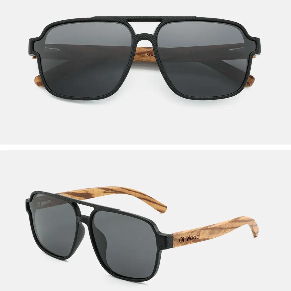 Oi Wood Bamboo Wood Sunglasses Polarized Lens Eco-Friendly Trendy
